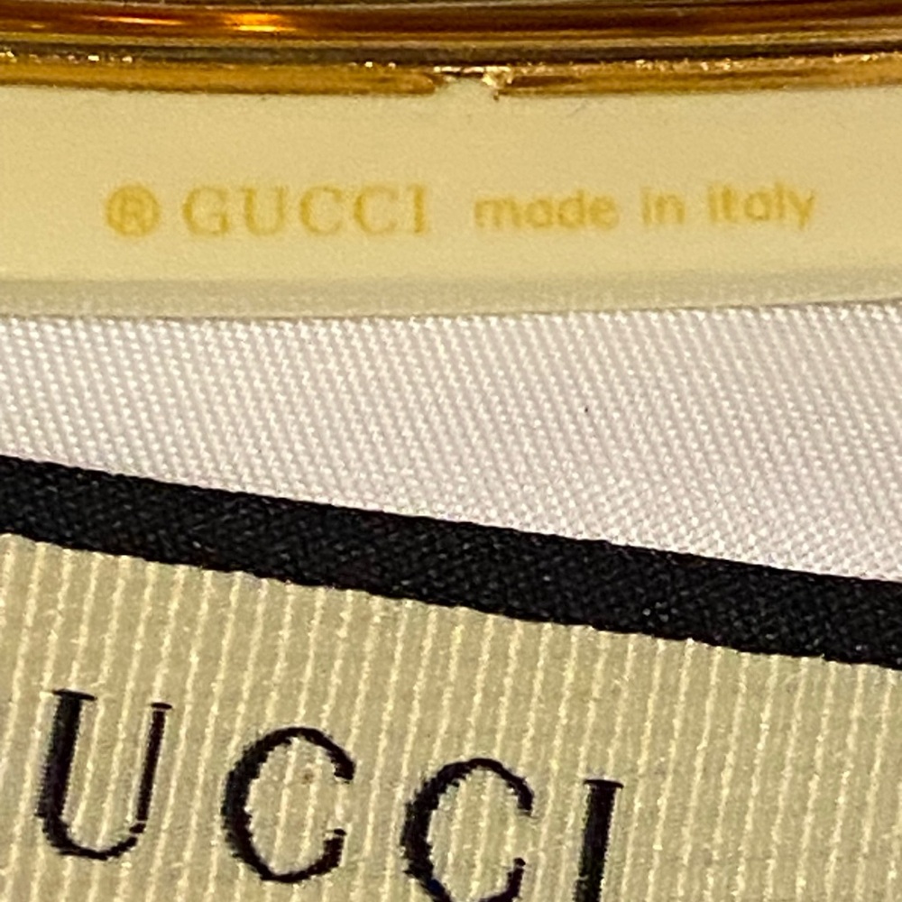 Gucci Cream Crystal Logo Hair Barrette - Picture 3 of 6